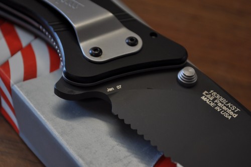 Kershaw 1630BLKST Cyclone, Black Aluminum Handle, Serrated ComboEdge Date: JUN07 - Picture 3 of 9