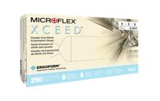 microflex xceed nitrile exam gloves: medium powder-free, non-sterile 250/bx
