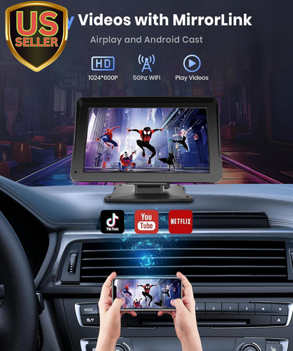 Portable Car Stereo Wireless Carplay Android Auto,7 Inch Touch Screen Car Rad... - Picture 2 of 7