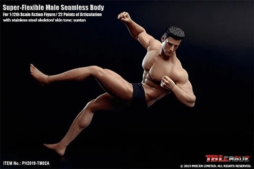 Figura de acción modelo muñeca cuerpo y cabeza súper flexible masculina TBLeague 1:12 de EE. UU. - Imagen 4 de 31