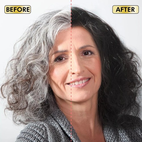 Champu Para Tenir El Cabello Negro Tinte De Canas Barba Bigote Pelo Gris Hombres - Imagen 7 de 7