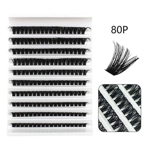 10Rows Cluster Lashes Individual D Curl False Eyelashes Extension 8-16mm 40-100D - Picture 42 of 43