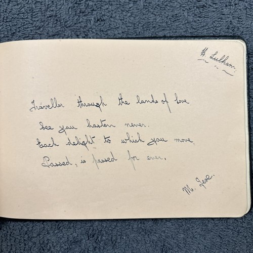 Lovely 1920’s Autograph Book - Poems / Verses/ Quotes Unknown Value is Genuine - Foto 12 di 24