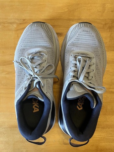 Hoka One One Bondi 7 Women's Running Shoes Lunar Rock Black Iris US 7.5 - Picture 7 of 14