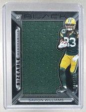 Savion Williams 2025 Panini Black #SIZ-SWS Sizeable Patch RC /199 Rookie