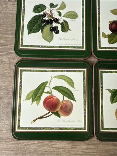 Set 6 sottobicchieri frutta vintage Pimpernel Hooker in scatola - Foto 4 di 18