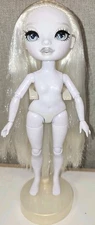 NUDE Rainbow High Shadow High Natasha Zima White MGA Fashion Doll with Stand