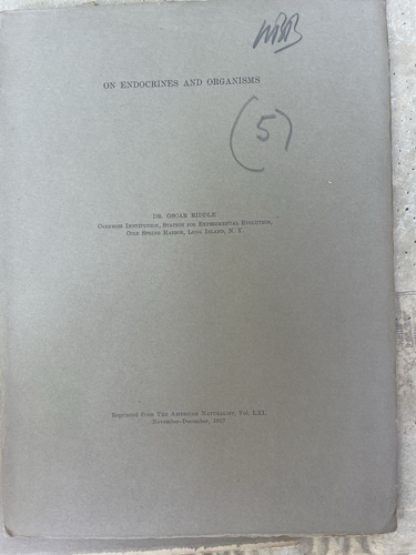 Riddle,Oscar ,,Twelve  physiogical papers ,  papers mostly on reproduction - Picture 5 of 10