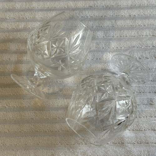 Royal Doulton Cut Crystal Brandy Balloon Snifter Glass X2 Georgian Pattern - Picture 16 of 24