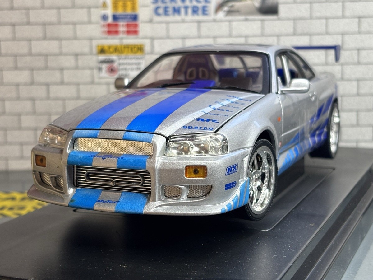 1:18 *BOXED* FAST AND FURIOUS 2001 NISSAN SKYLINE R34 GTR Brian's