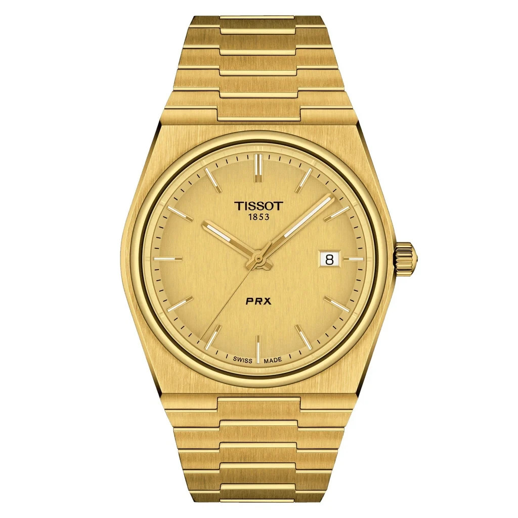 TISSOT 35MM DIAL PRX UNISEX QTZ S-STEEL GOLD T137.210.33.021.00 WATCH - vintagewatches.pk