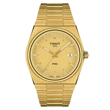 TISSOT T137.210.33.021.00 PRX 35MM QTZ S-STEEL GOLD DIAL UNISEX WATCH