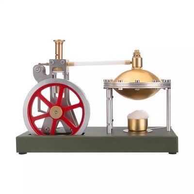 Mini Gasoline Engine Model - Metal Build, Water-Cooled, Functional