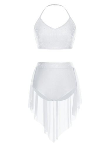 Womens Dress Tank Tops Dancewear Cheer Outfit Contemporary Lyrical Mesh Dance - Picture 58 of 95