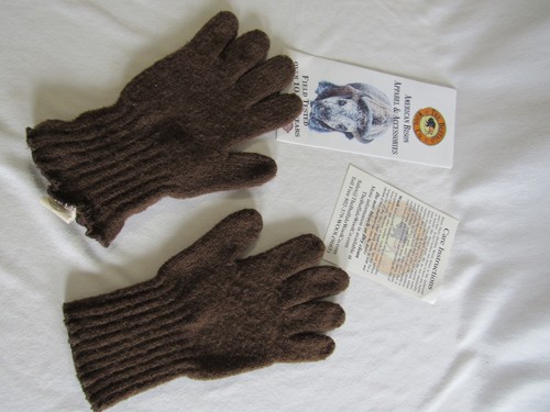 Buffalo Wool Co - braune Handschuhe - Medium - hergestellt in den USA - WIE BESEHEN MANSCHETTEN gedehnt