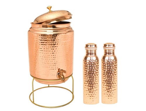 Pure Copper Dispenser with Brass Stand 99.5% Pure for Water Retention. (5 Litre) - Picture 19 of 24