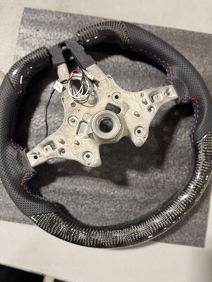 KIMISS LED Steering Wheel, Carbon Fiber Racing Steering Wheel for F20 F22 F30 F3