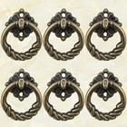  6PCS Antiker Schranktürgriff Zwei-Loch-Schranktürzugknopf