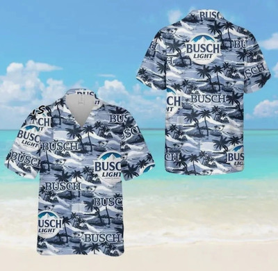 Busch Light Floral Hawaiian Shirt Aloha Summer Beer Fan Gift