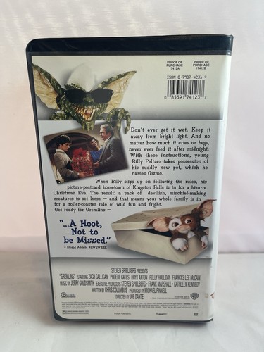 Gremlins Movie VHS 1984 Video Tape 80s Movie Black Vintage Clamshell - Picture 3 of 5