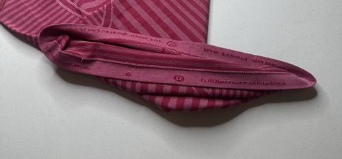 Pullover tejido manga larga a rayas rosa talla 6 Lululemon Swiftly Tech - Imagen 4 de 5