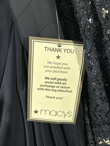 XSCAPE Dress Gown Size: 16W Long Sleeve Navy Formal - Picture 2 of 11