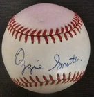 OZZIE SMITH Signed National League Baseball Auto Light Toned Some JSA