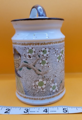 "Tarro de hierbas especias vintage bote con tapa cerámica decoración de pájaros de 5,5""" - Imagen 13 de 24