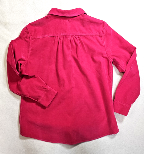 Lands End Woman Petite M 10-12 Mulberry Mini Wale Corduroy Shirt - Picture 5 of 5