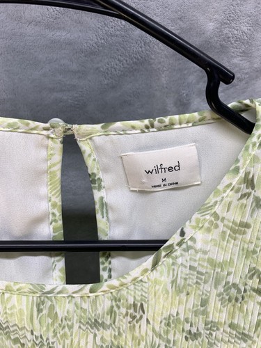 Mini Abito Aritzia Wilfred Verde Betulla Pieghettato Foderato Daydreamer Taglia M - Foto 2 di 4