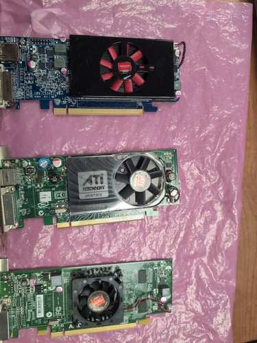 Lot Of 3- Used DELL Graphics Cards ATI 1-00NTVR, 1-0HW916, 1-0236X5 - Picture 2 of 10