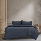 Ardor Boudoir Vintage Washed Quilt Cover Set (Navy) - King