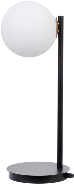 Metall Tischlampe Glas Kugel Blendarm G9 43 Cm Nachttisch Leuchte Schlafzimmer-image