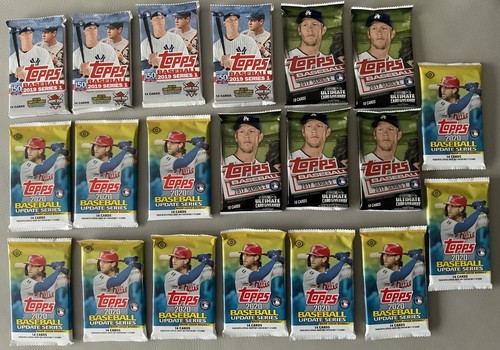 2017 TOPPS BASEBALL SER. 2 PACK LOT (5), 2019 TOPPS SER.1 (4),2020 UPDATE (11)