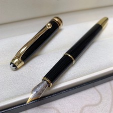 Perfect Collection Resin Series Black-Gold Clip Fountain Pen