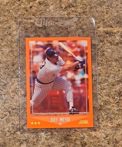 (5) Joey Meyer 1987 Donruss Rookie Card RC 1988 Topps Score 1989 Fleer Brewers - Bild 4 von 11