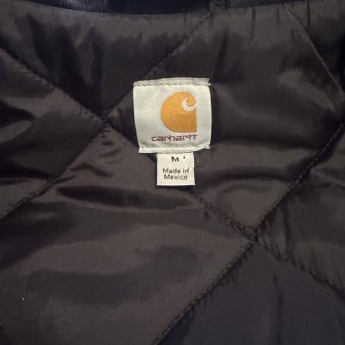 Vtg Carhartt Arctic Quilt Lined C003 Duck Canvas Chore Jacket Blue Mens Medium - Picture 8 of 11