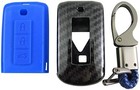 Étui à clé intelligente BRIGHTZ en fibre de carbone (bleu) pour Outlander CW (modèle tardif)