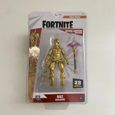 Fortnite Solo Mode RAZ GOLDEN Ultra Limited Edition 4" Figure Jazwares 