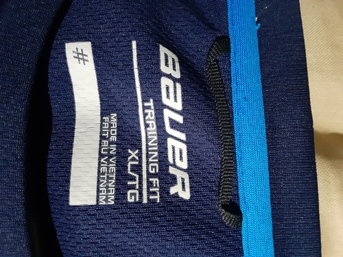  Camisa Bauer Entrenamiento Calce Camisa Para Hombre Talla XL/TG Azul Manga Larga Activa Informal - Imagen 4 de 4