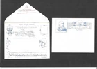 GB Stationery Xmas 1906 Furniss Caricature Uniform Penny Postage Envelope & card