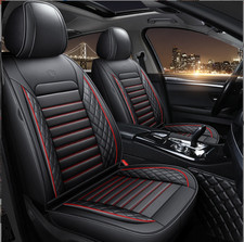5 Seats Universal Car Seat Covers Deluxe PU Leather Seat Cushion Full Set Cover
