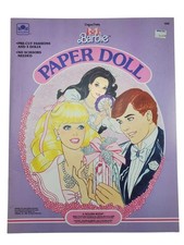 Vintage PERFUME PRETTY BARBIE Paper Doll Golden Book 1988 No. 1500 Uncut