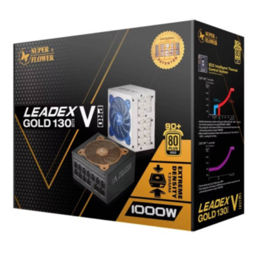 Super Flower Leadex V Gold Pro PSU 1000W PCIE 5.1 White SF-1000F14TG-WH - Picture 6 of 6