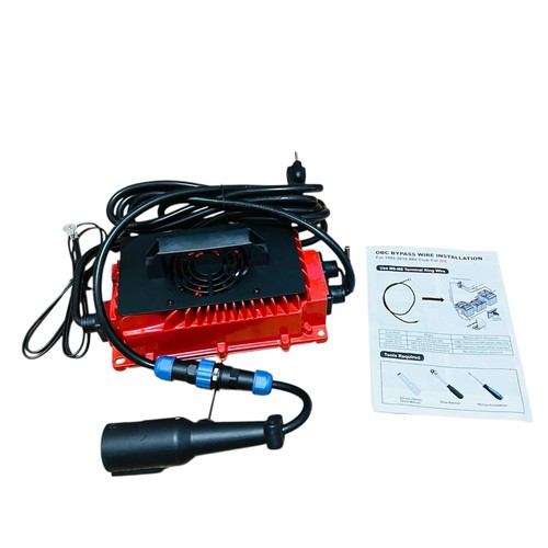 48 Volt 15 Amp Lead Acid Onboard Golf Cart Battery Charger w Ring Terminals Plug - Picture 2 of 5
