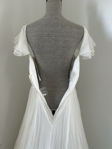 NWT BHLDN Anthropologie Nouvelle Amsale Allemande Silk Gown Wedding Dress 10 - Picture 14 of 22