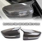 FOR 17-23 BMW G30 G20 G11 G12 M STYLE CARBON FIBER ADD-ON SIDE MIRROR COVER CAPS