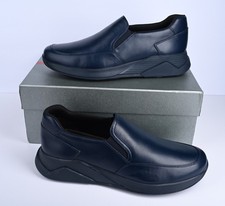 Prada PD-Mega Navy Leather Slip On Sneakers Size 10 w/ Box