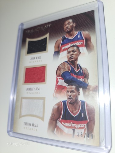 Panini Immaculate Trio 2013-14 - Wizards Triple Parche/49 Beal, Pared, Ariza Casi Nuevo - Imagen 4 de 9