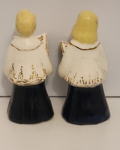 Estatuillas de coro de cerámica de mediados de siglo para niñas y niños decoraciones navideñas años 50 - Imagen 2 de 24